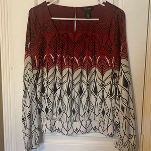 White House Black Market Long Sleeve Blouse - Size 8